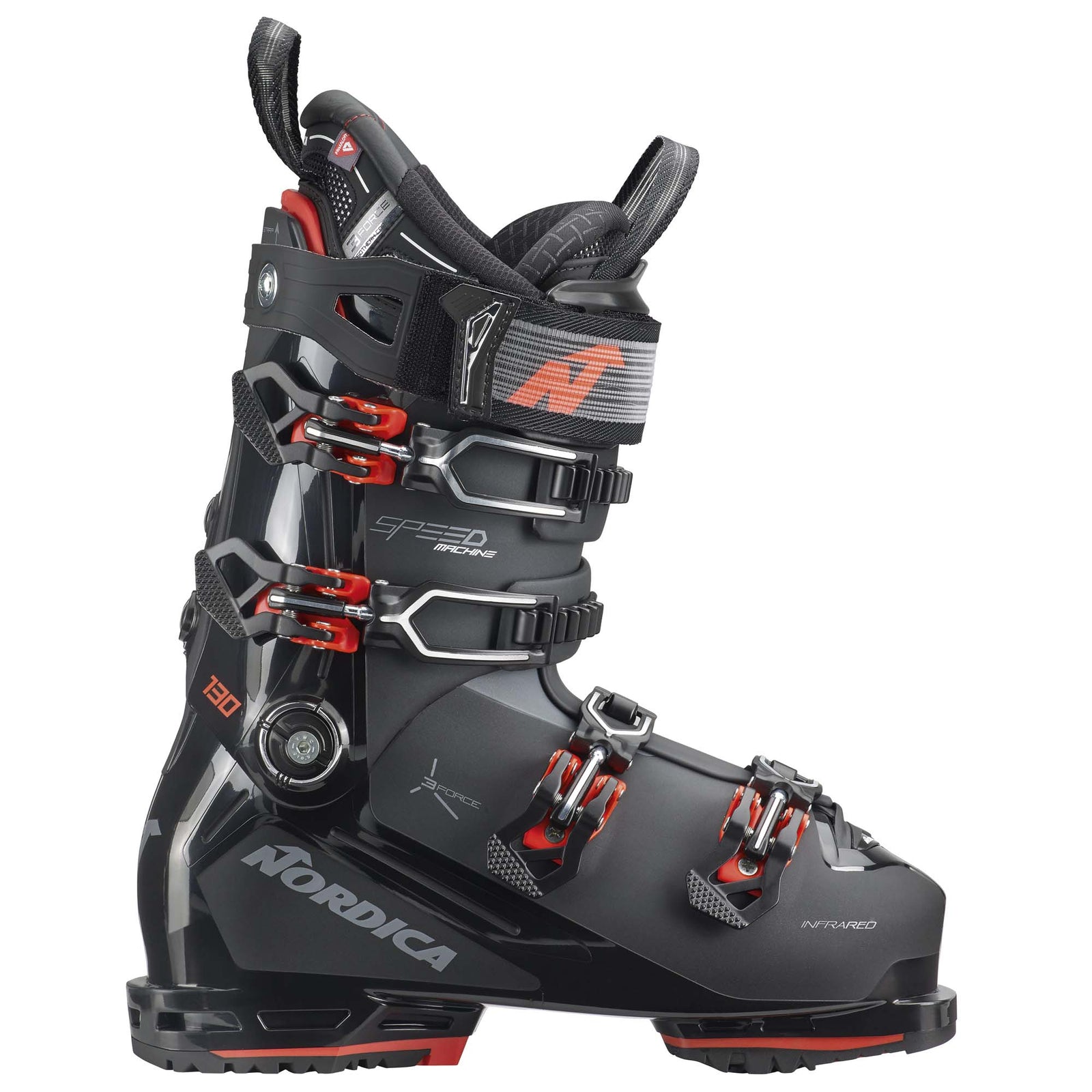 Nordica Men's Speedmachine 3 130 Ski Boot 2024 BLK/RED/ANTH