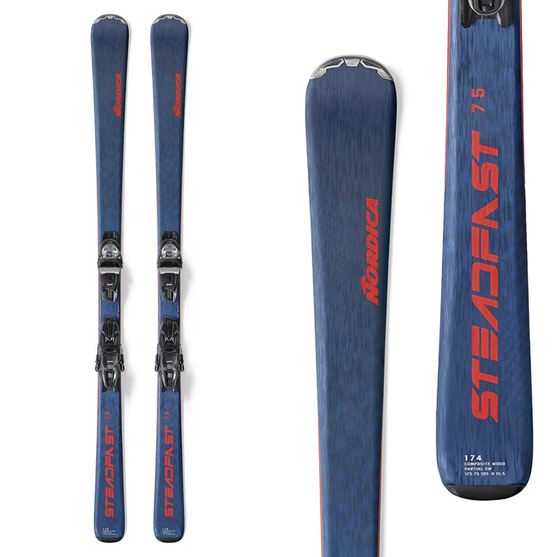 Nordica Men's Steadfast 75 CA FDT Skis + TP2 Compact 10 FDT Bindings 2025 150