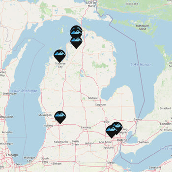 Map of Boyne Country Sports Stores in Michigan