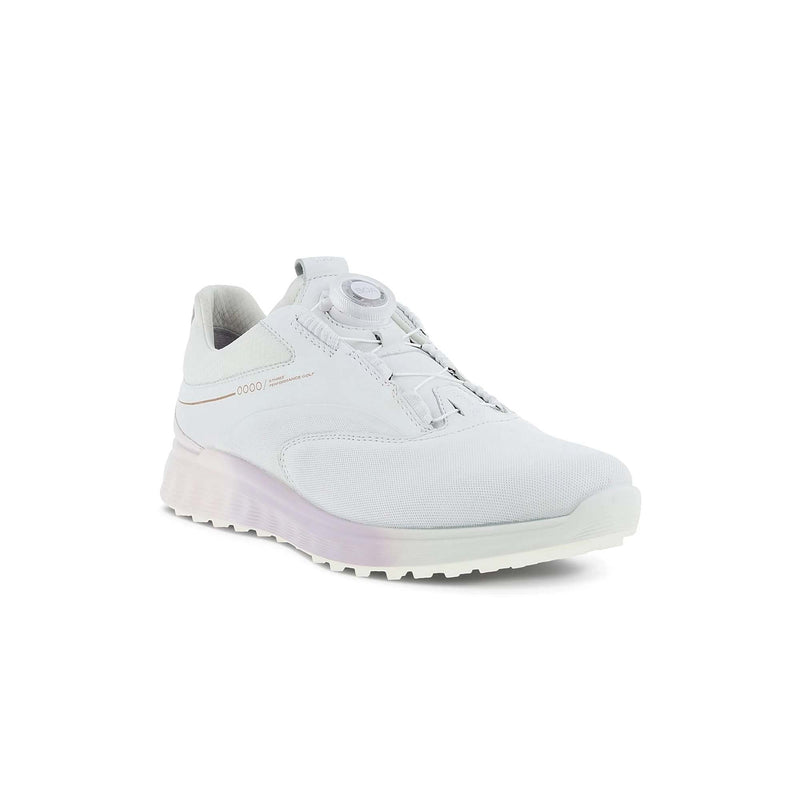 Ecco Women's Golf S-Three BOA® Shoe 2023 WHITE/ DELICACY