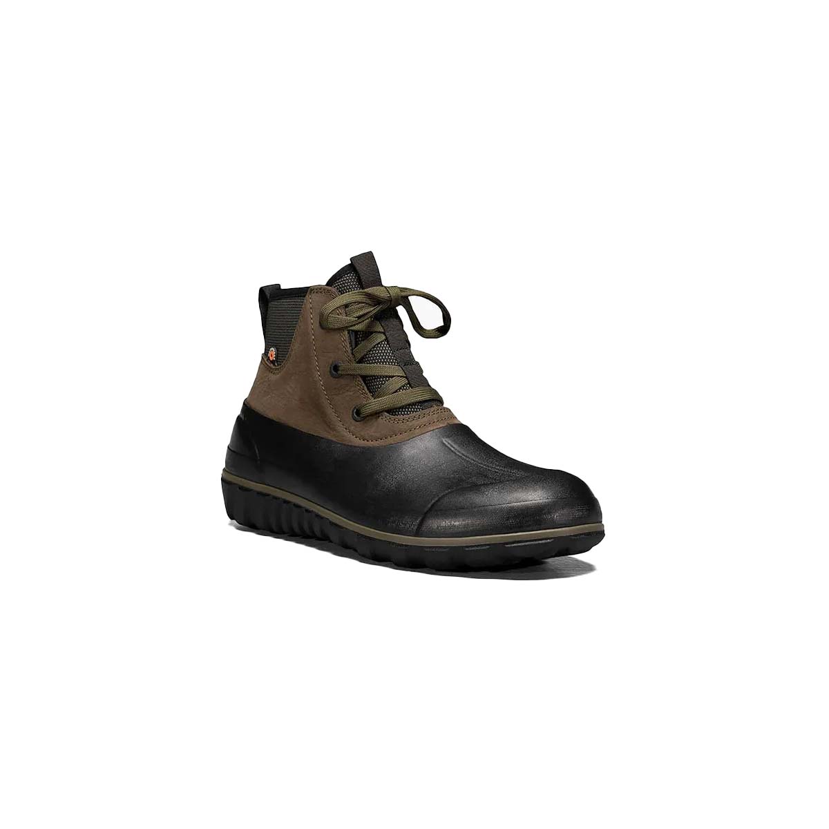 Bogs Men's Casual Lace Leather Waterproof Boots 2023 DARK GREEN