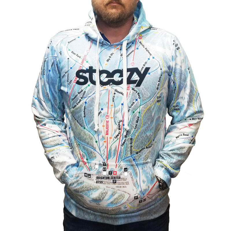 Steezy Brighton Resort Trailmap Adult Hoody X-SMALL