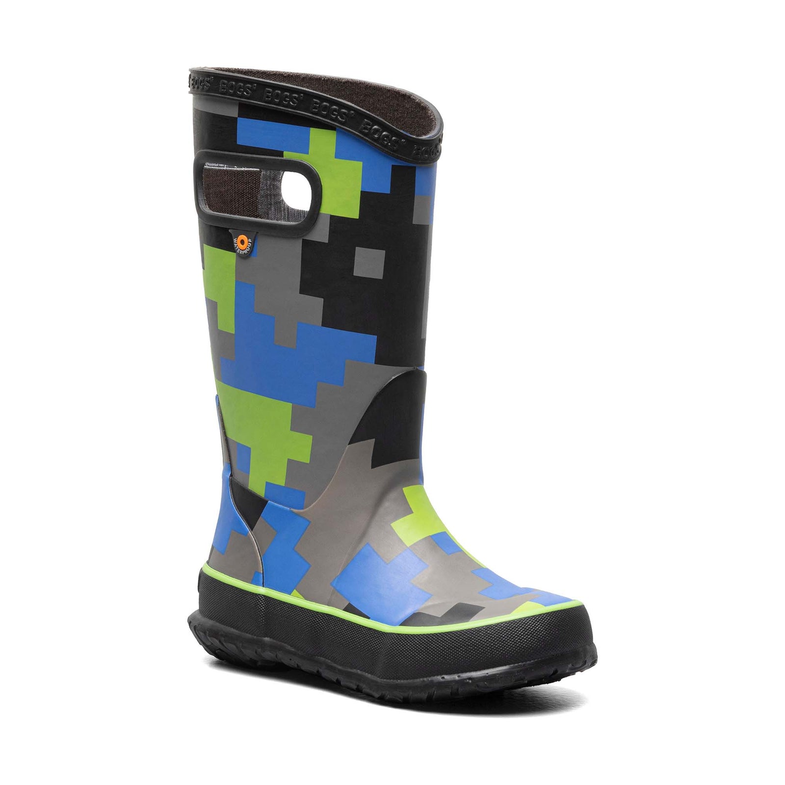 Bogs Kid's Rainboot Big Camo 2023 BLACK/GREEN