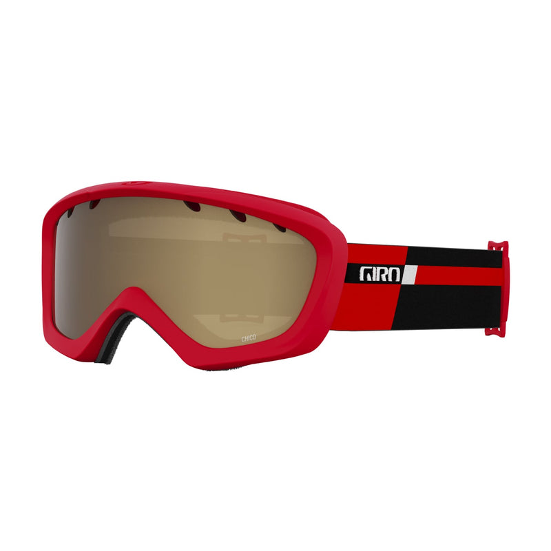 Giro Junior's Chico Goggles with Amber Rose Lens 2022 BLACK RED PODIUM/AMBER ROSE