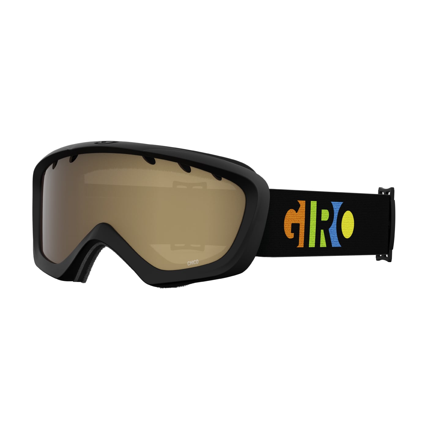 Giro Junior's Chico Goggles with Amber Rose Lens 2022 BLACK RED PODIUM/AMBER ROSE