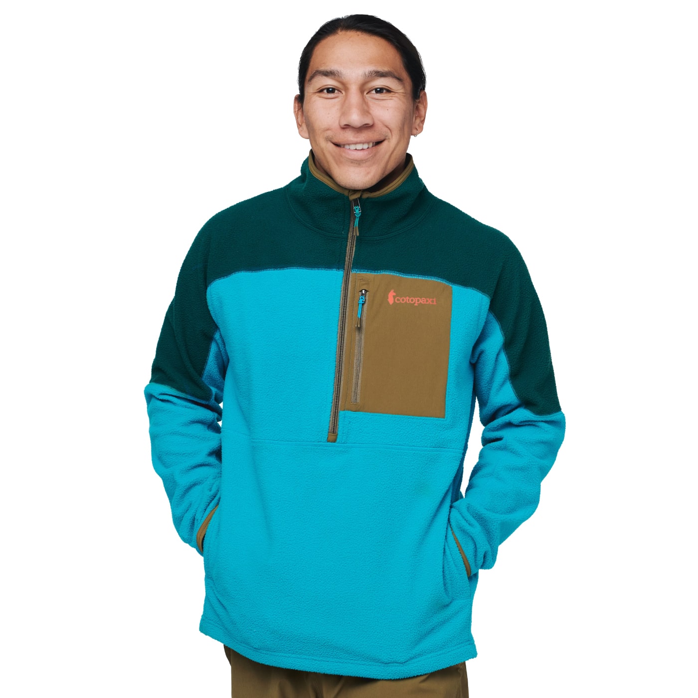 Cotopaxi Men's Abrazo Half Zip Fleece 2023 DEEP OCEAN MINE