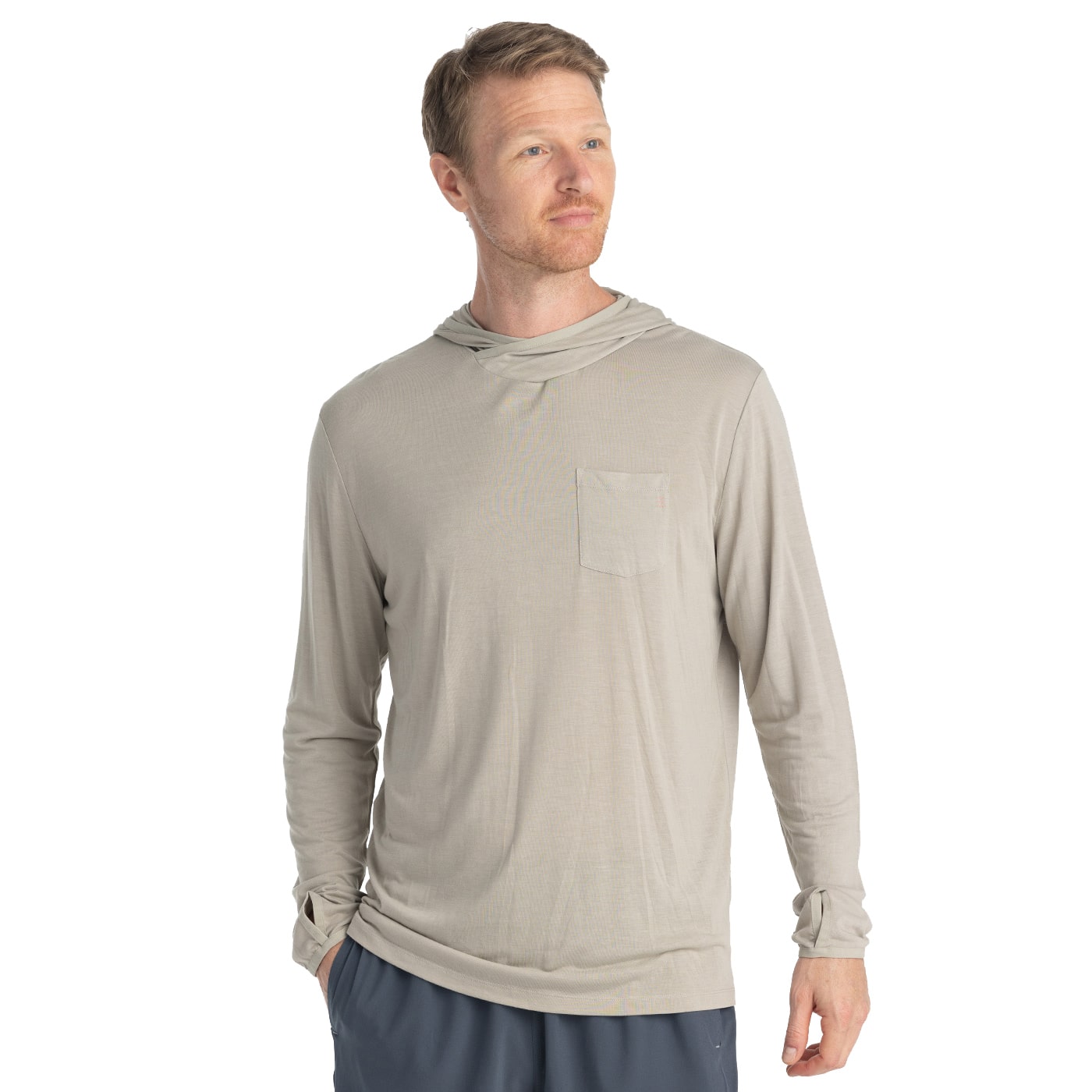 Free Fly Men's Bamboo Lightweight Hoody 2023 SANDSTONE