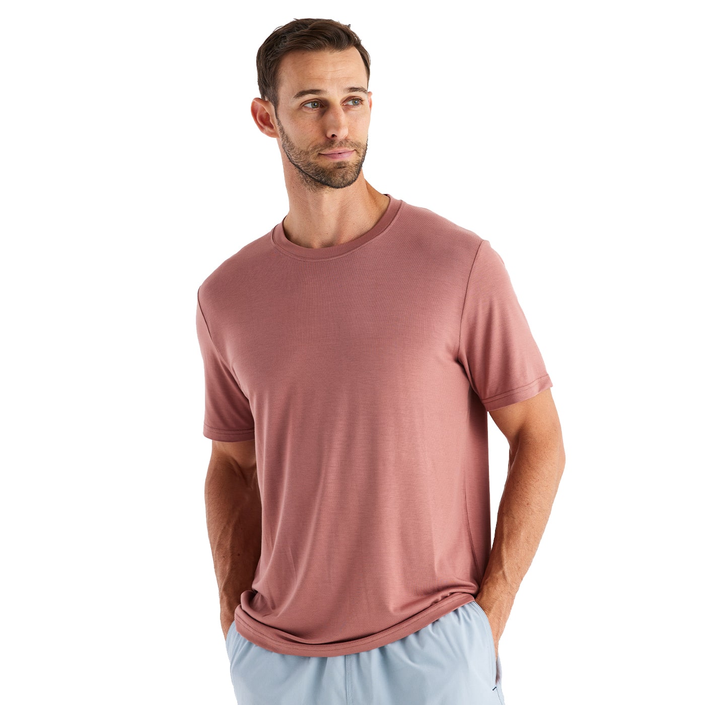 Free Fly Men's Bamboo Motion Tee 2024 REDWOOD