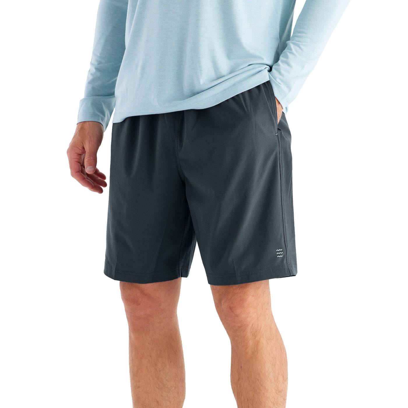 Free Fly Men's Breeze Short 8in 2024 STORM CLOUD