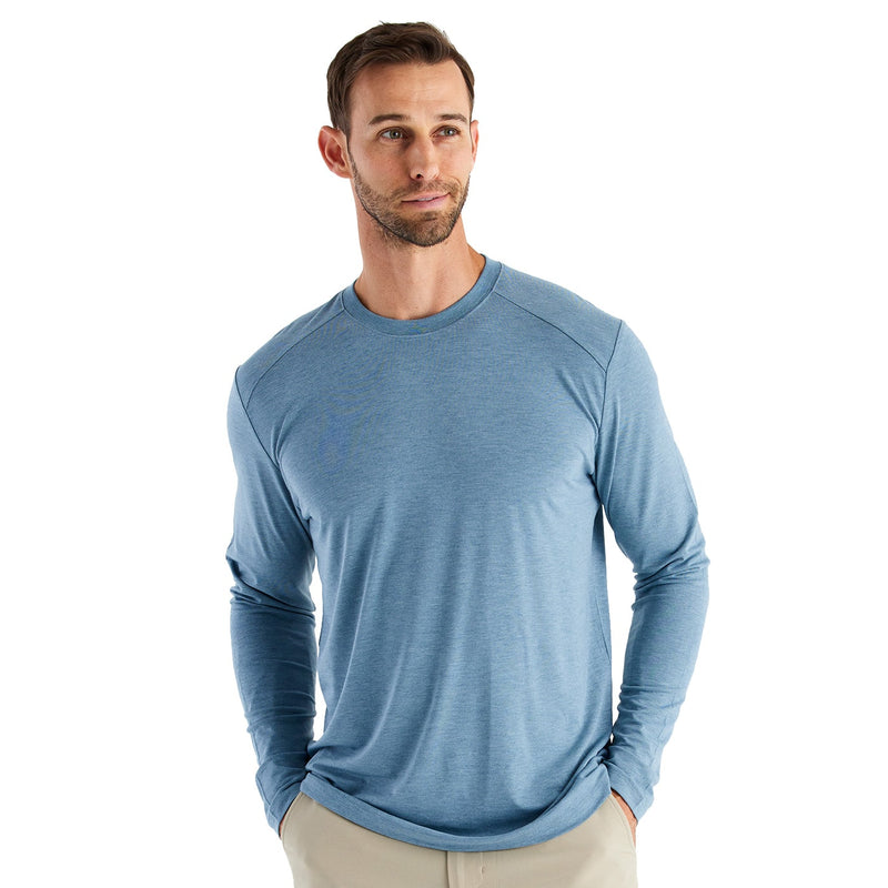 Free Fly Men's Bamboo Shade Long Sleeve 2023 HEATHER SLA