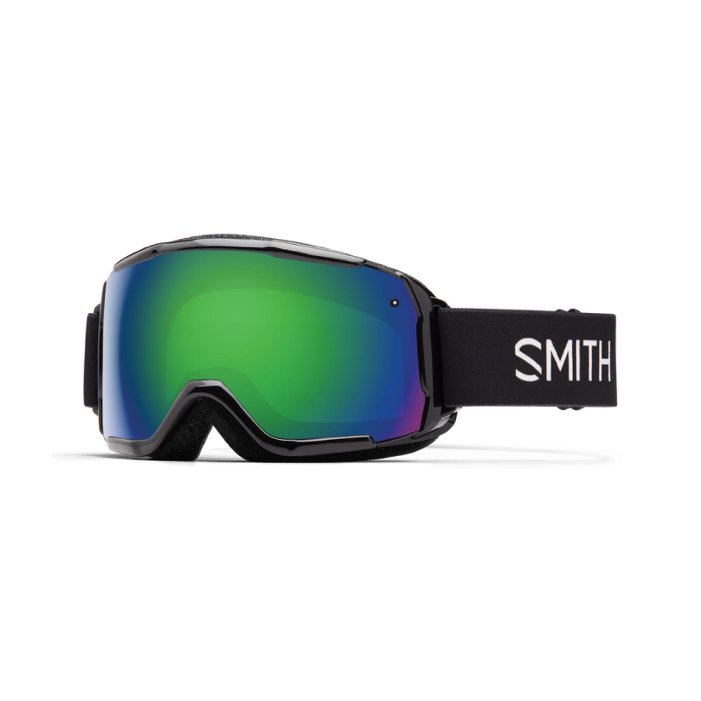Smith Junior's Grom Goggles 2022 BLACK/GREEN SOL-X MIR