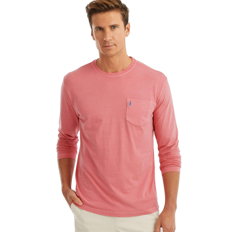 Johnnie-O Men's Brennan Long Sleeve Tee MALIBU RED