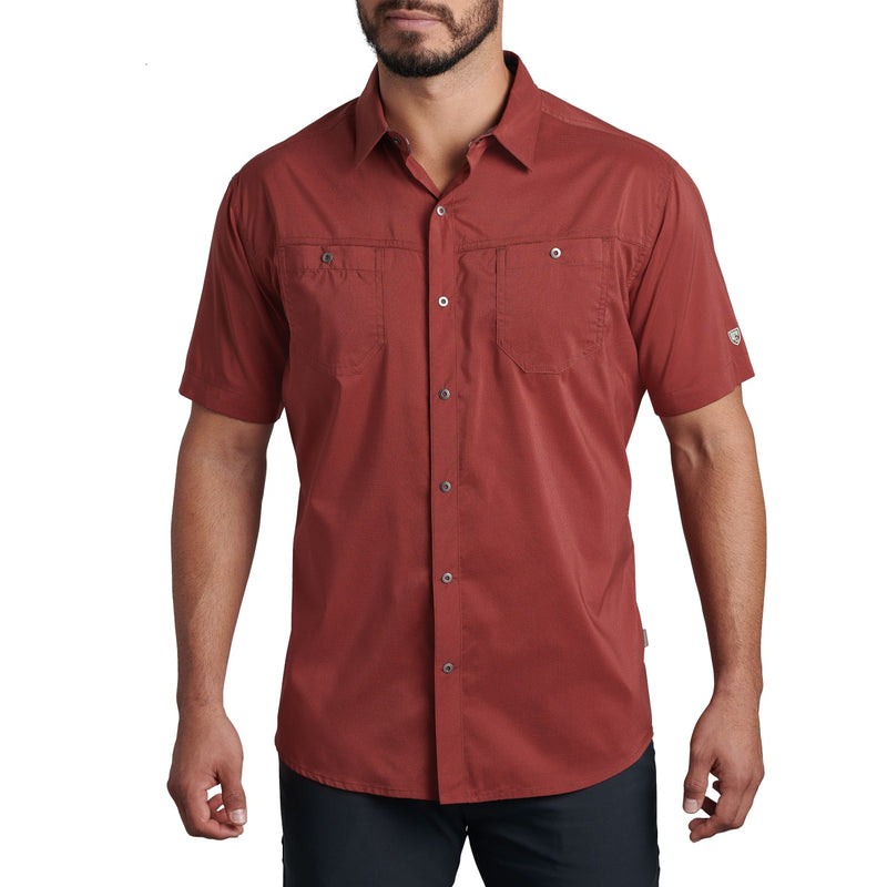 Kuhl Men's Stretch Stealth Short Sleeve Shirt 2022 RUSTIC RED