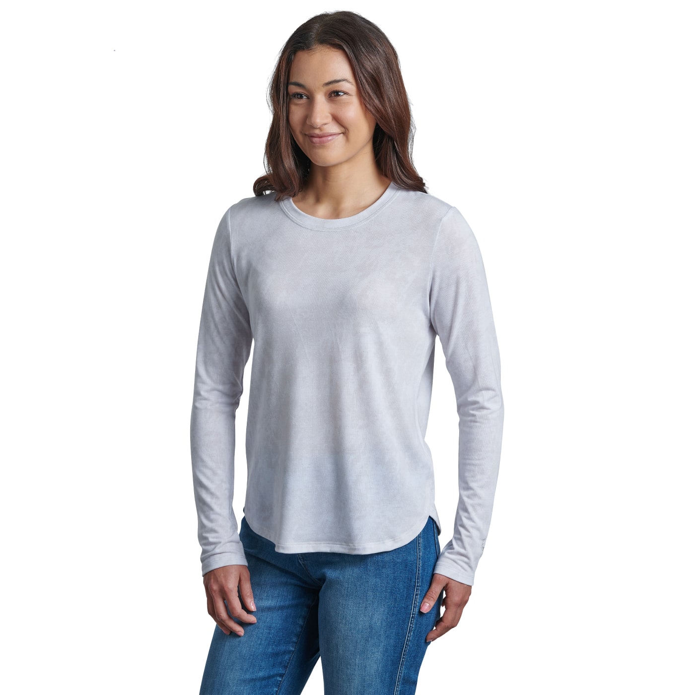 Kuhl Women's Konstance Long Sleeve Shirt 2022 WHITE PRINT