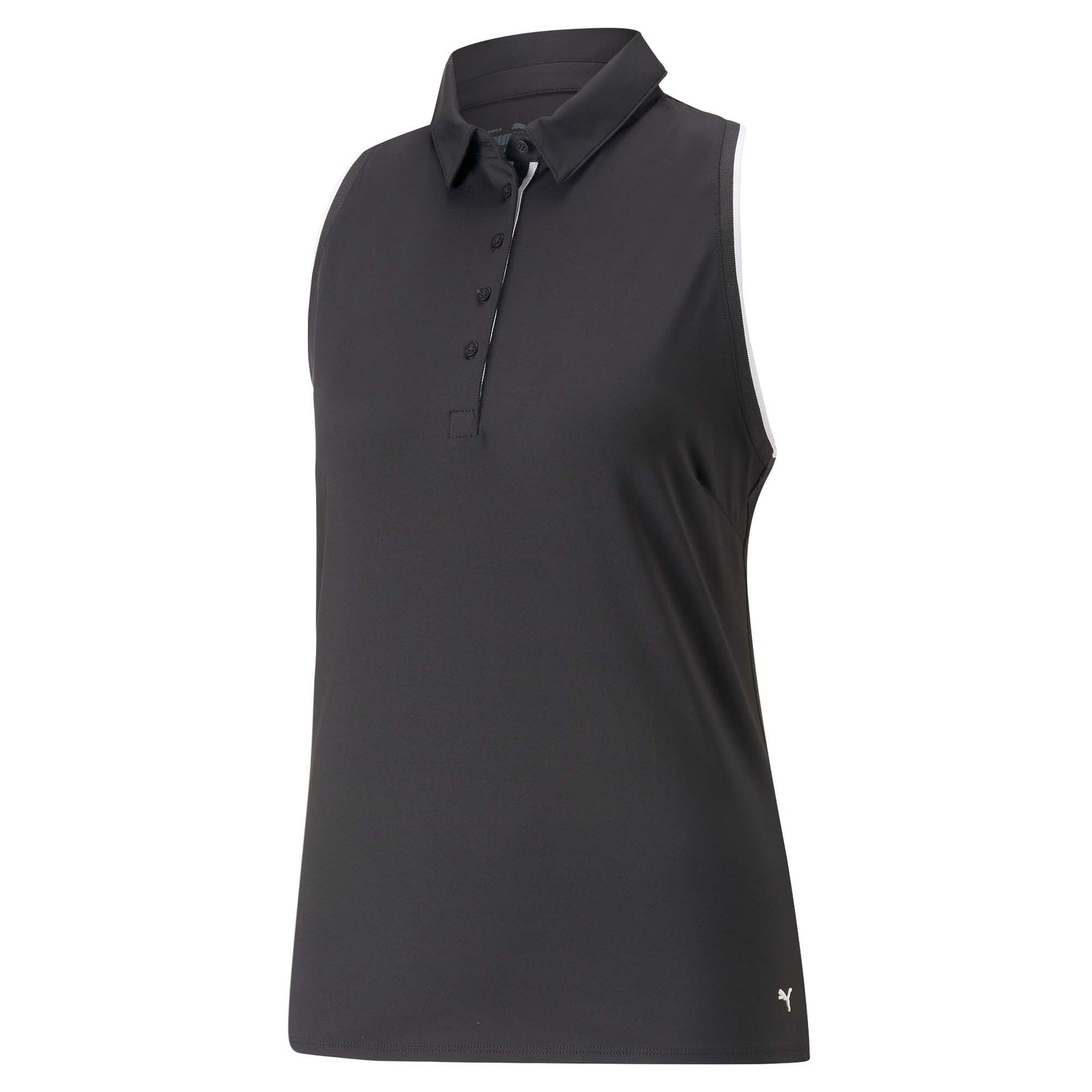 Puma Women's MATTR Peak Sleeveless Golf Polo Shirt 2023 PUMA BLACK