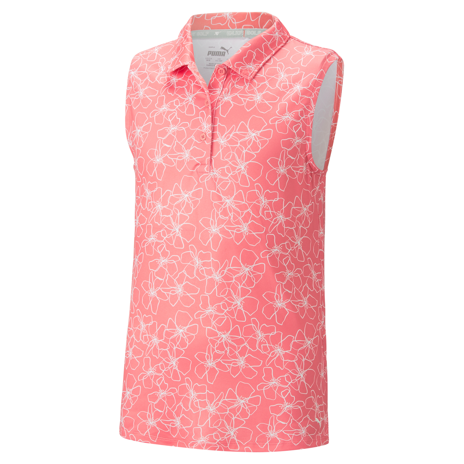 Puma Girl's Cloudspun Island Sleeveless Golf Polo Shirt 2023 LOVEABLE