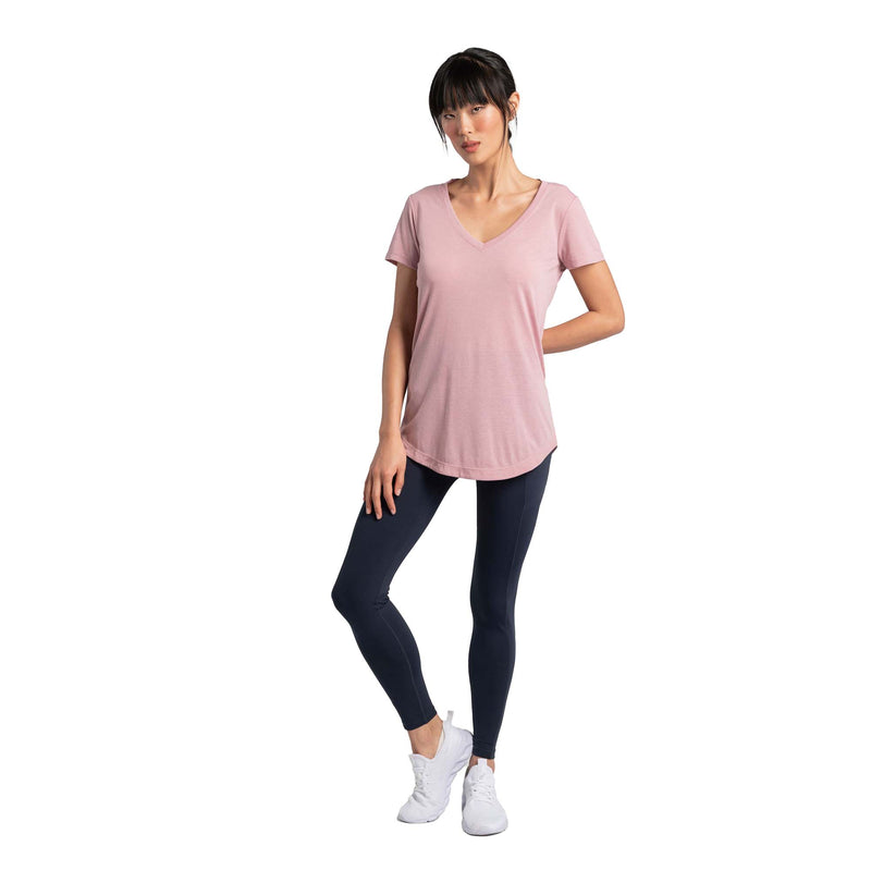 Lole Women's Everyday V-Neck Short Sleeve 2023 K FOXGLOVE