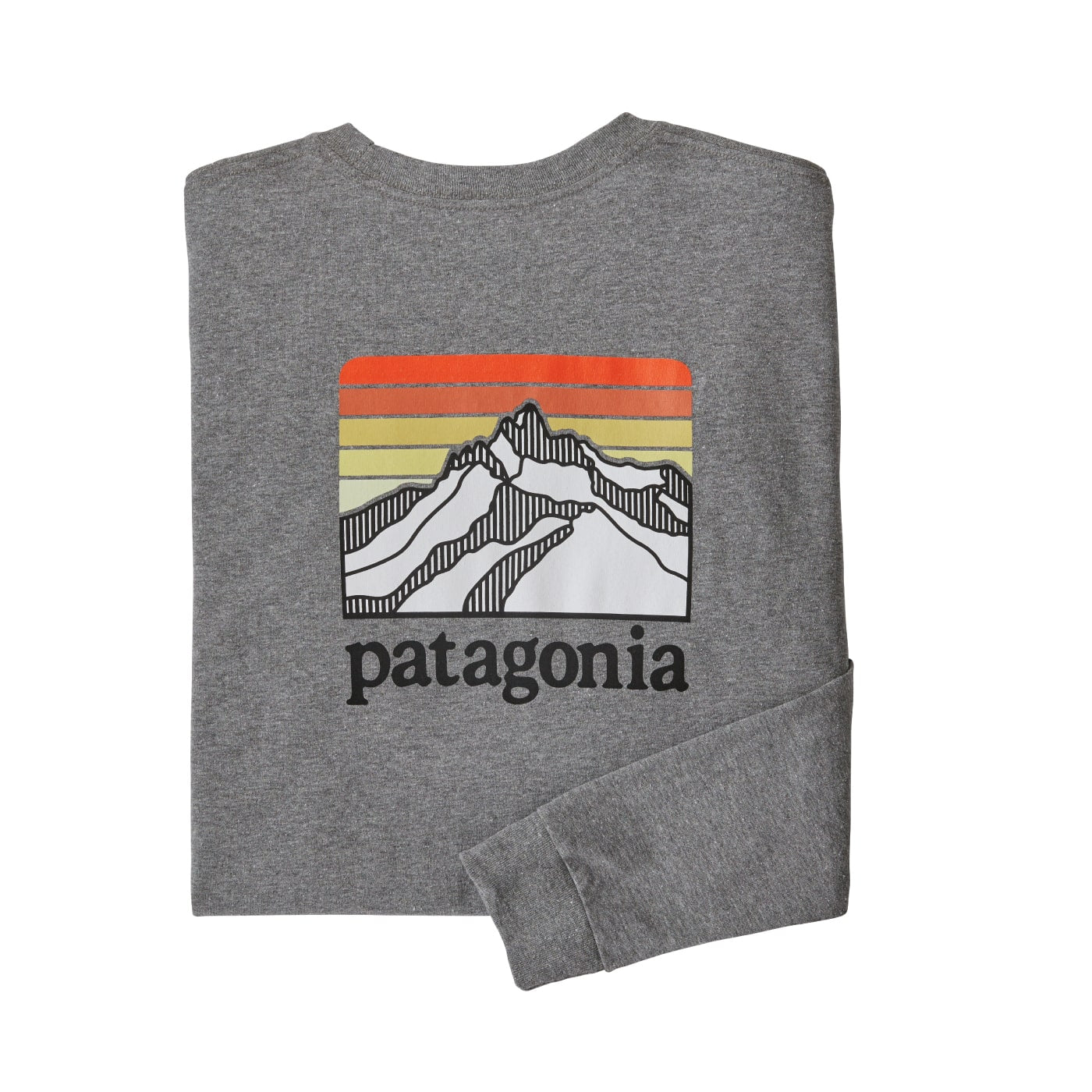 Patagonia Men's Long Sleeve Line Logo ridge Responsibili-Tee GLH GRAVEL HEAT