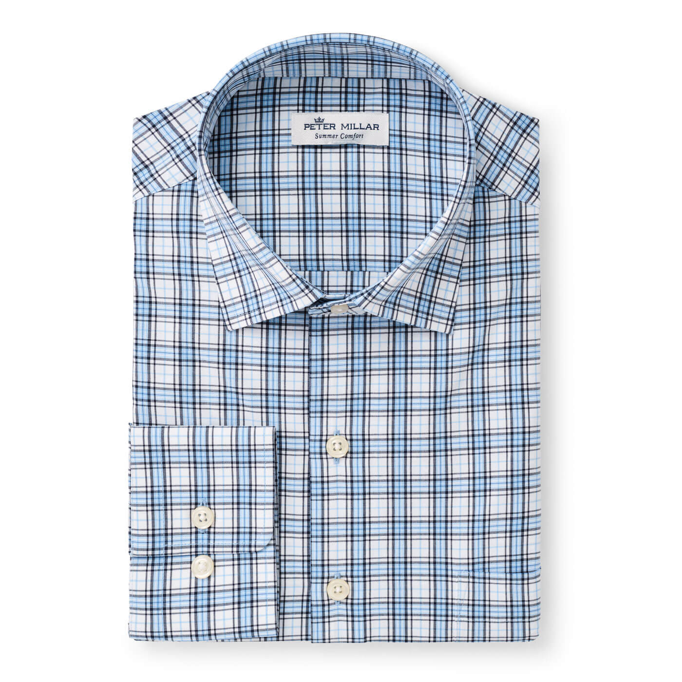 Peter Millar Men's Baldwin Performance Poplin Sport Shirt MEDIUM