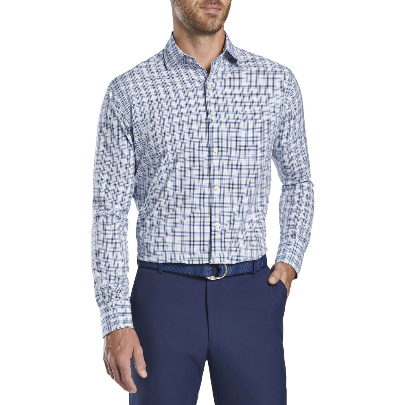 Peter Millar Men's Baldwin Performance Poplin Sport Shirt 