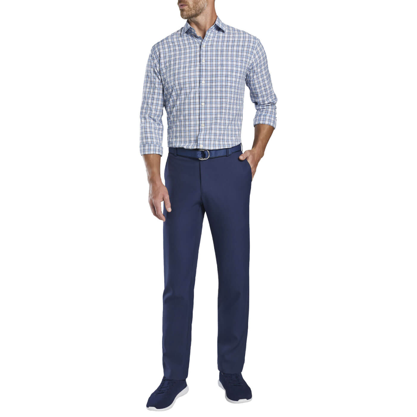 Peter Millar Men's Baldwin Performance Poplin Sport Shirt 