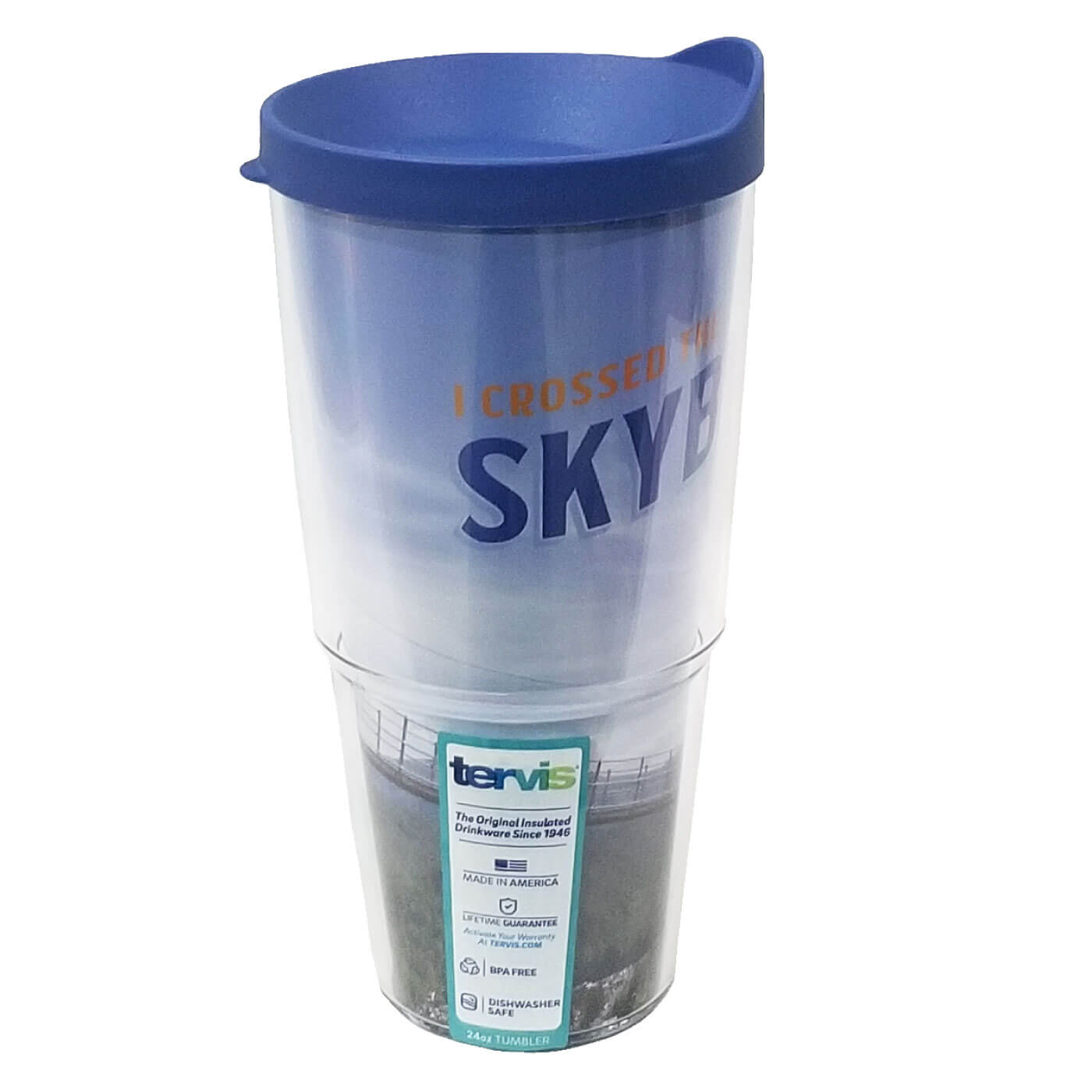 Gatlinburg SkyBridge Photo Wrap 24oz Tumbler with Lid 