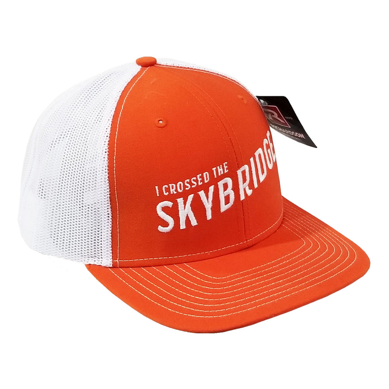 Gatlinburg I Crossed the SkyBridge Logo Trucker Hat ORANGE/WHITE