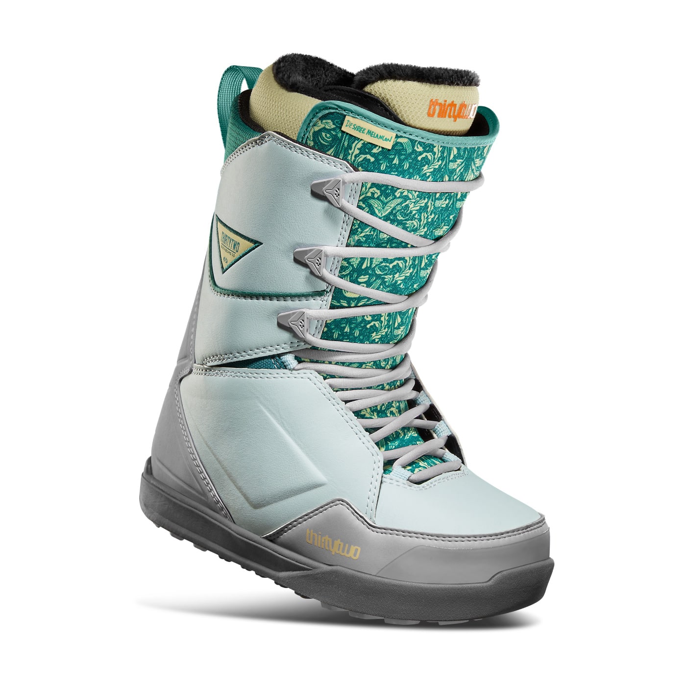 ThirtyTwo Women's Lashed Melancon Snowboard Boot 2023 GREY/GREEN