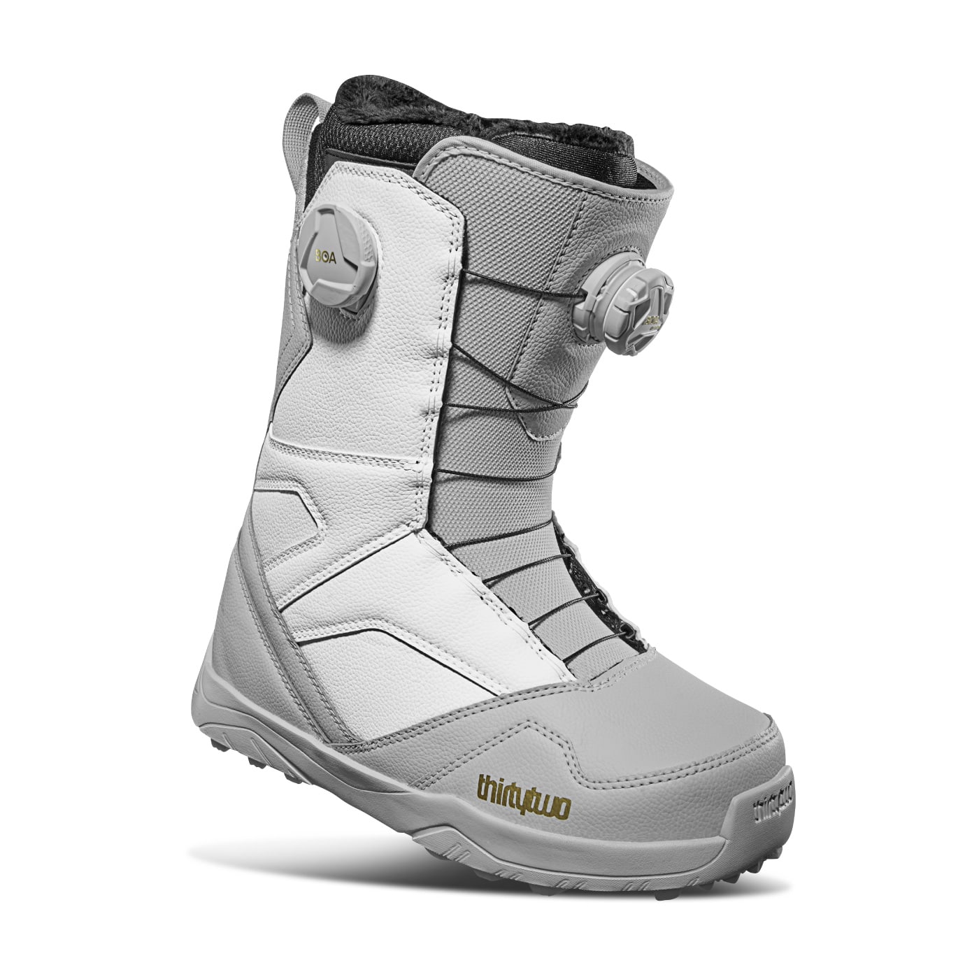 ThirtyTwo Women's STW Double BOA Snowboard Boot 2023 GREY/WHITE