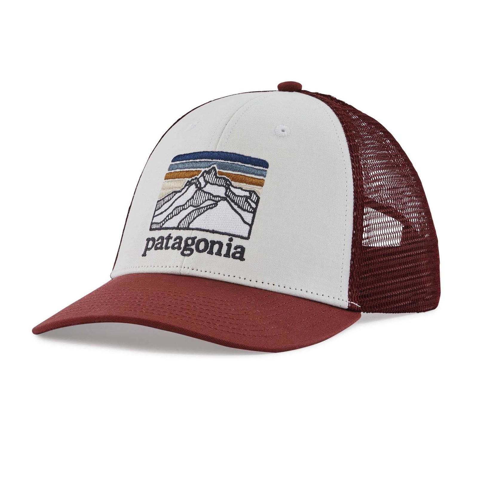 Patagonia Line Logo Ridge LoPro Trucker Hat 2023 WISQ WHITE W/SE