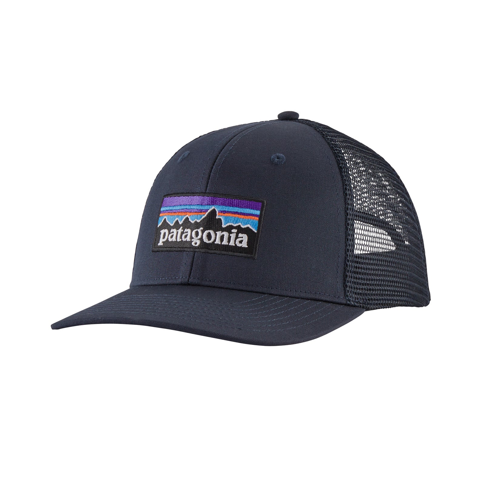 Patagonia P-6 Logo Trucker Hat 2024 NAVY BLUE