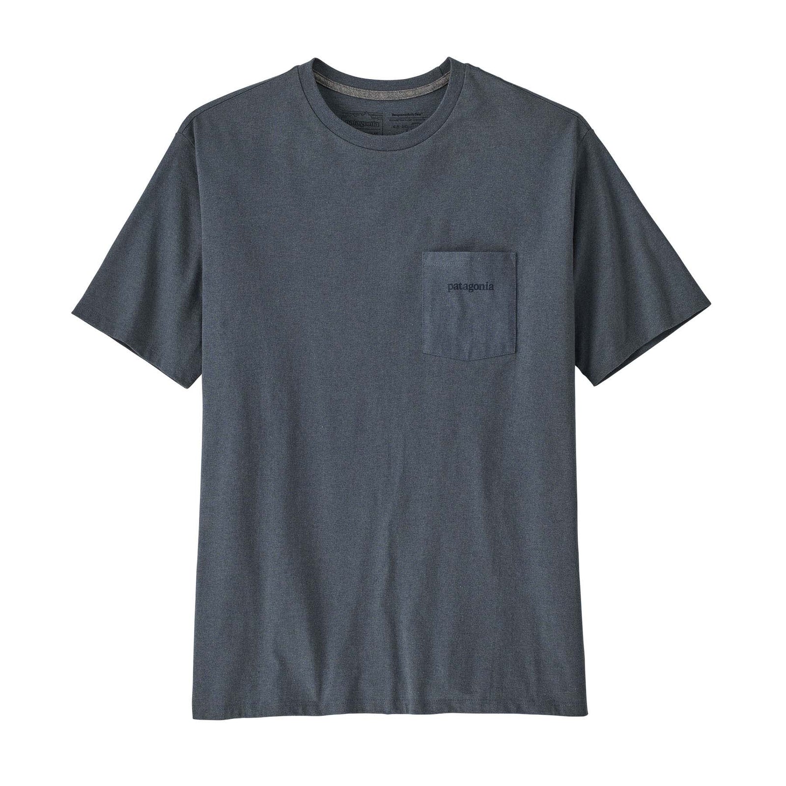 Patagonia Men's Line Logo Ridge Pocket Responsibili-Tee® 2024 PLUME GREY