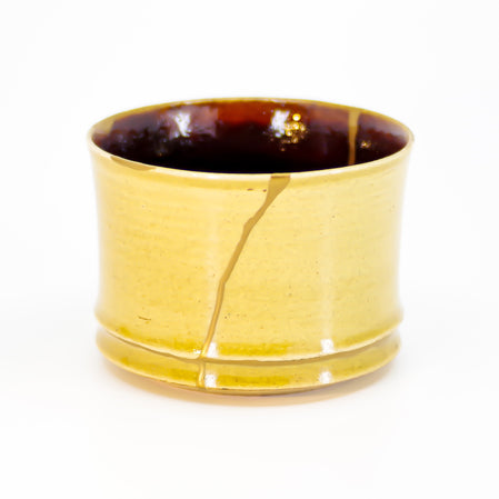 Sold Out - Authentic Japanese Kintsugi Cup: Wabi-Sabi Elegance in Golden repairs