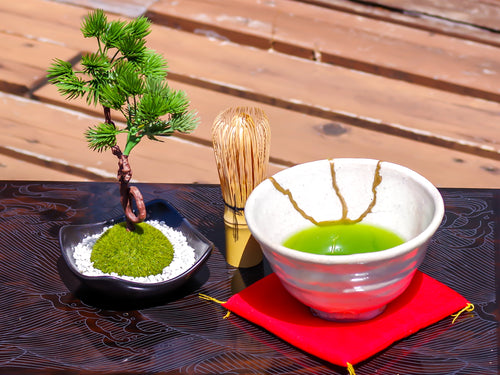 Authentic Kintsugi tea bowl