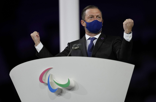 International Paralympic Committee (IPC) President Andrew Parsons claims the Closing Ceremony of the Tokyo 2020 Paralympic