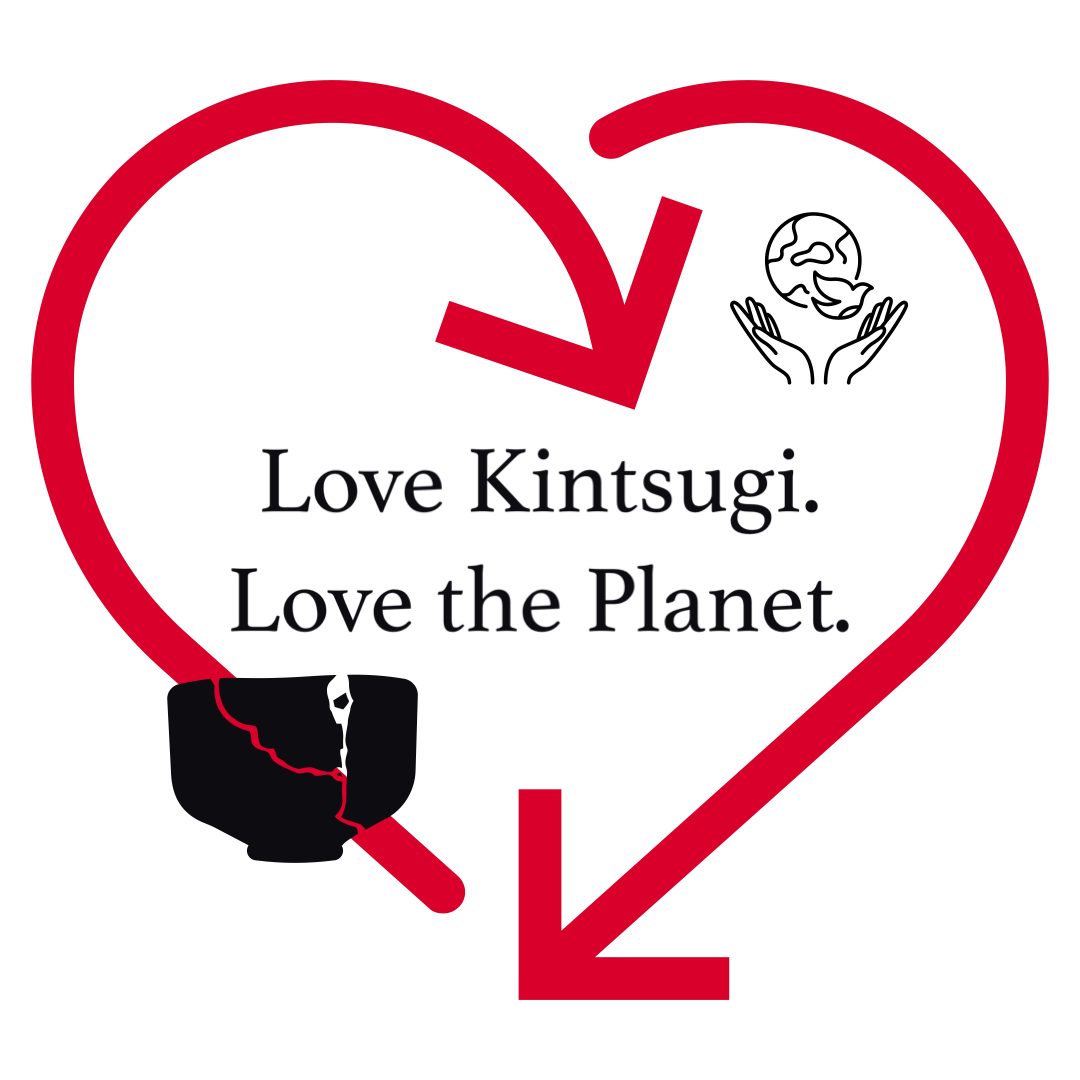 Symbol of ethical kintsugi for earth