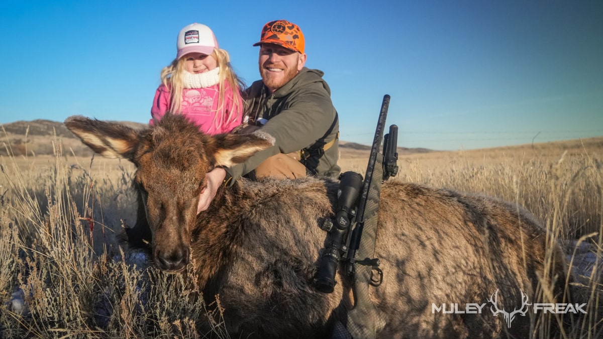 erik van woerkom cow elk hunting with his daughter