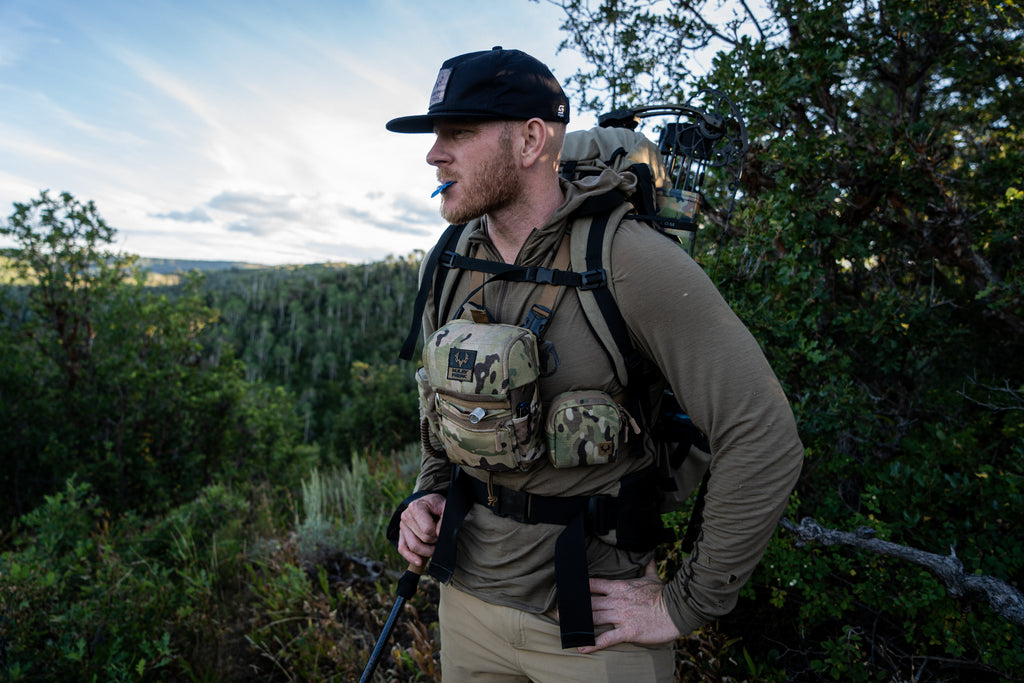 Erik Van Woerkom Out In the Wilderness with his Game Changer Bino Harness