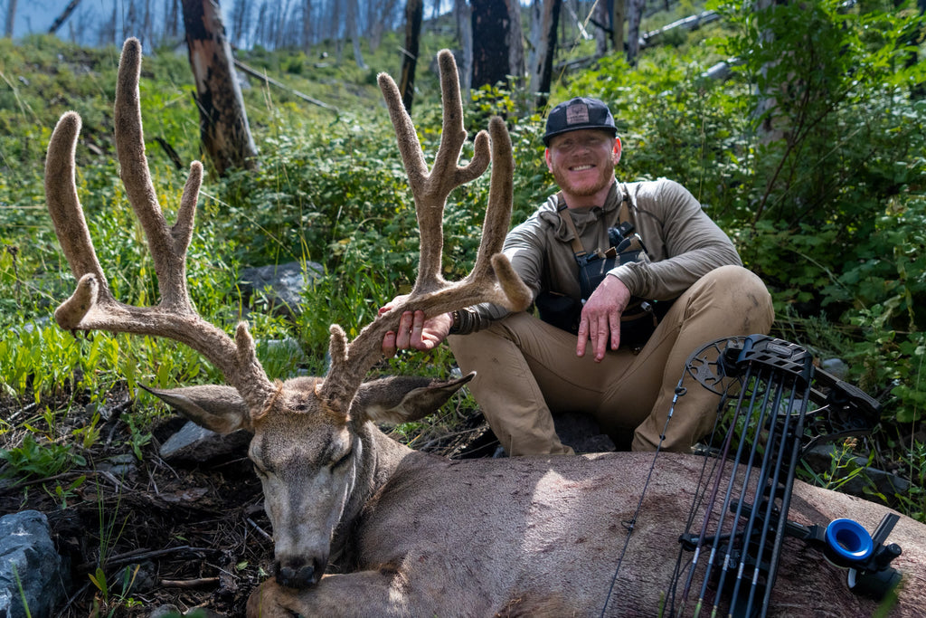 Erik Van Woerkom of Muley Freak with his beautiful 2023 general season archery deer.