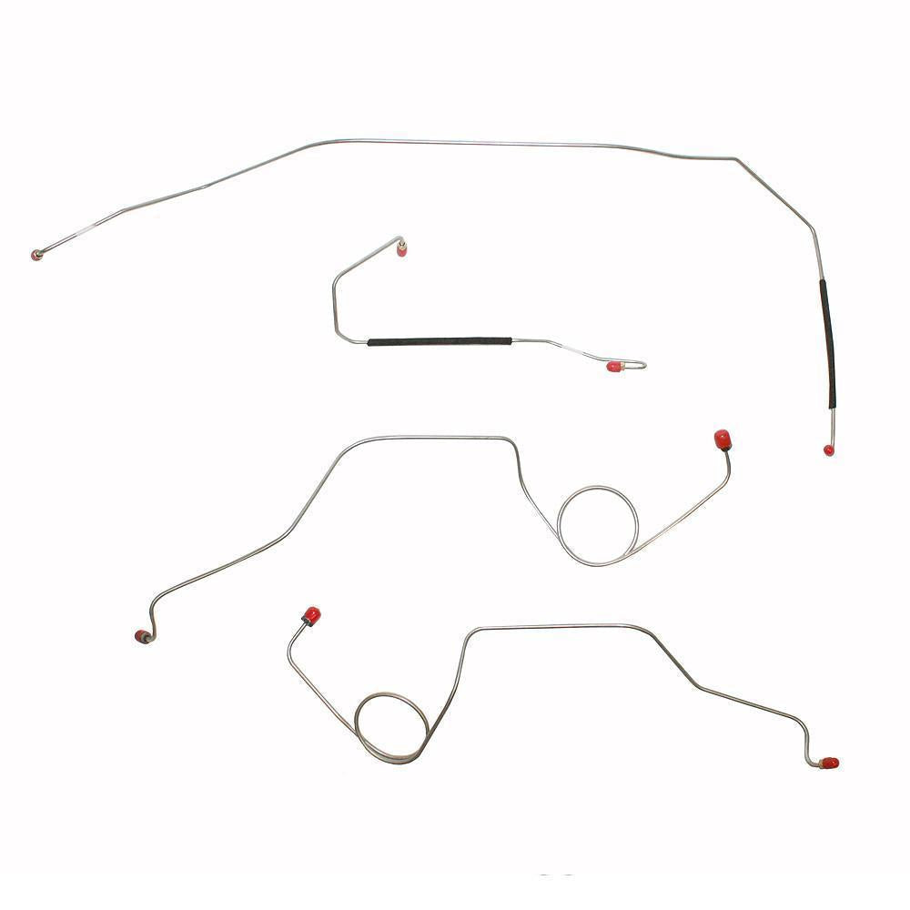 67-70 Chevy Standard Disc Conversion, 6 Lines; Stainless
