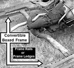 68-72 convertilbe boxed frame rails