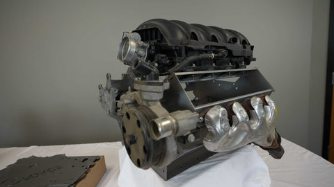 G Force Engine Mock Up Block with components attached