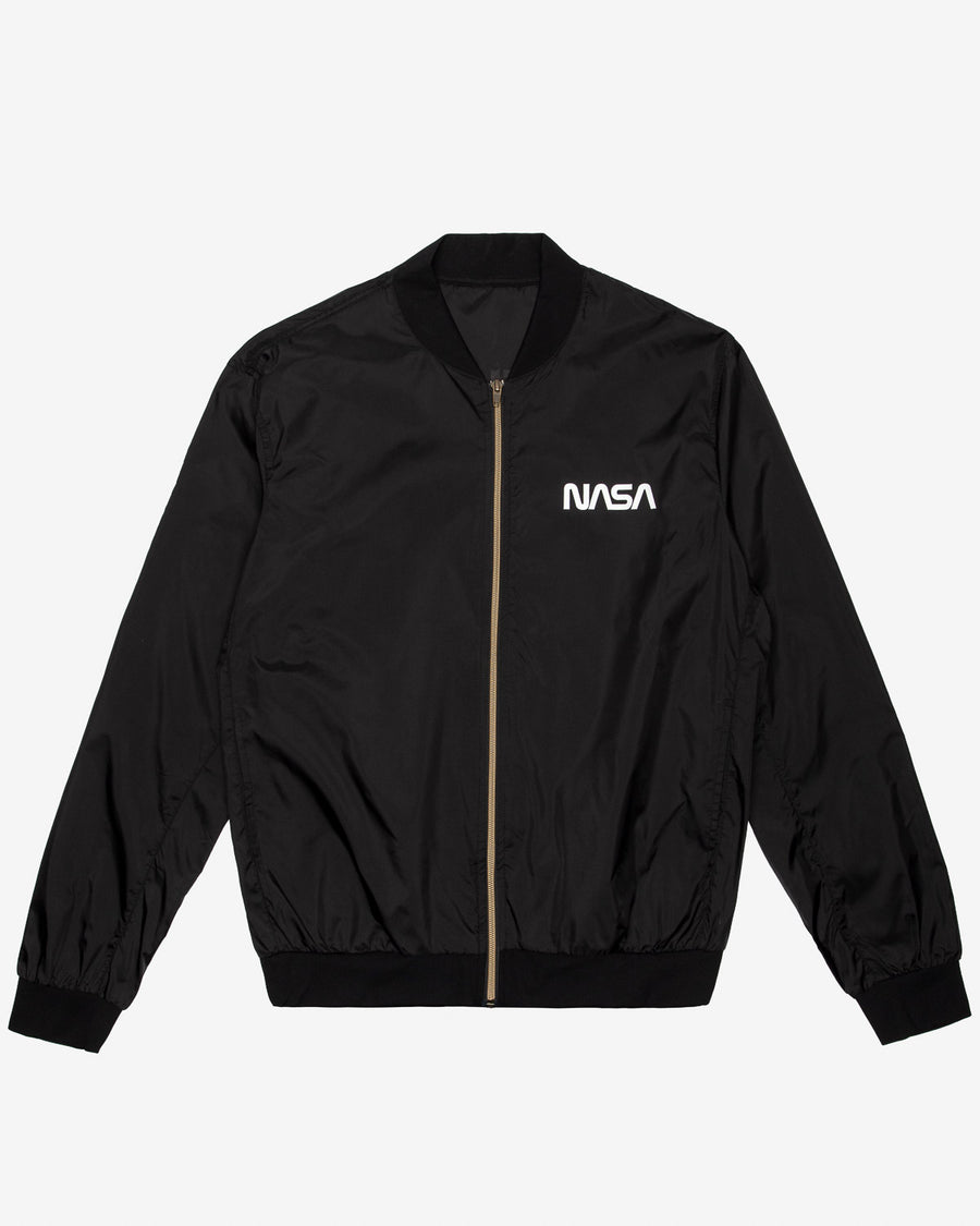 TheSpaceGal 'Nasa' Lightweight Bomber Jacket (Black) - TheSpaceGal Official