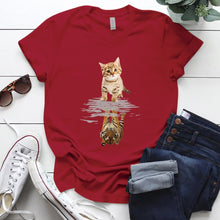 Load image into Gallery viewer, Cat Reflection T-shirt

