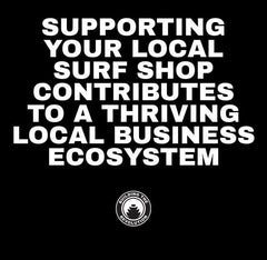 Support your local surf store, shop local, shop the Gong advert