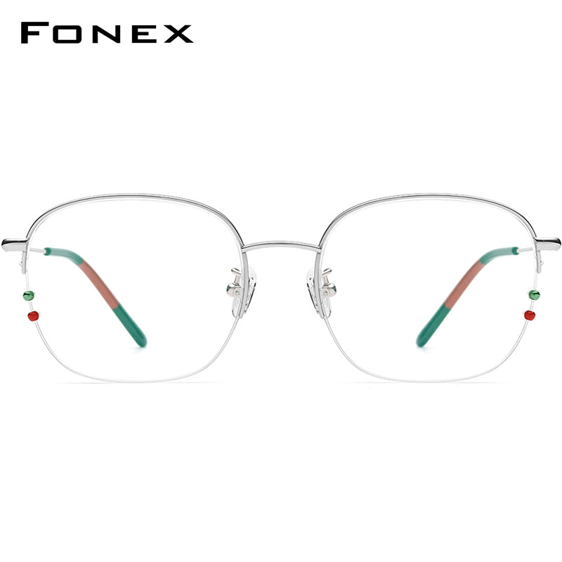 FONEX Titanium Glasses Frame Men Square Eyeglasses F85715