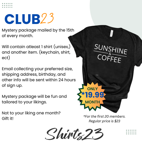 Club23 by Shirts23, a monthly subscription service