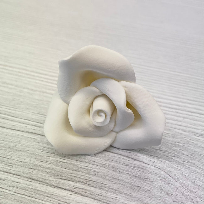 Syötäväkoriste, valkoinen ruusu 3,5cm – Juhlaunelma