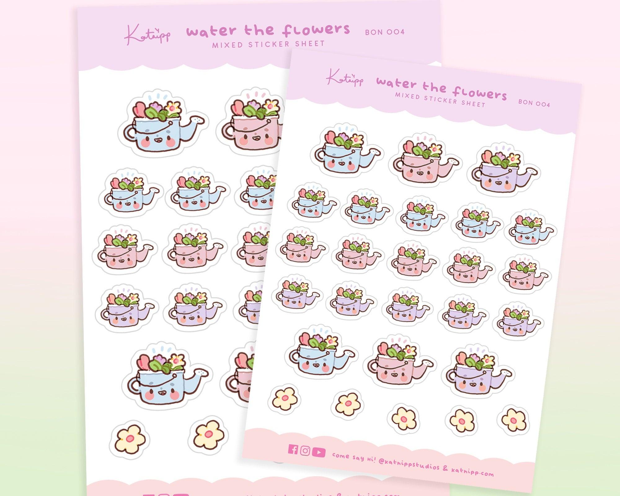 Bun Bakery Cute Sticker Sheets Waterproof Vinyl/Paper Matte