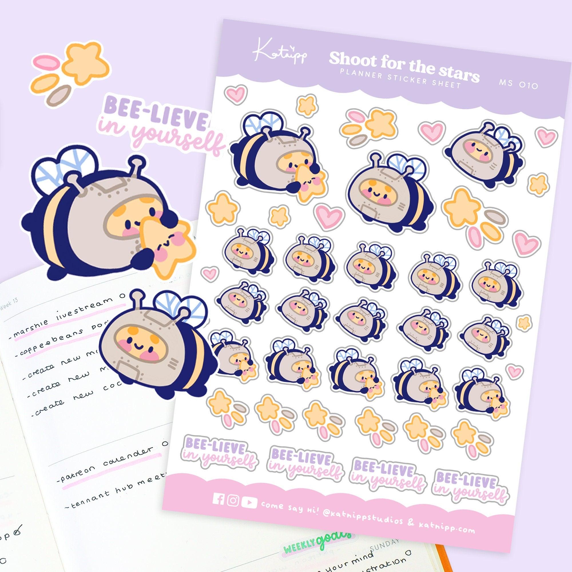Stars Emoji Teachers, Review, Bujo Pastel Planner Stickers - MS004 –  Katnipp Studios